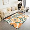 Colorful Flower Print Carpet Colorful Botanical Art Design Home Decor Mat Absorbent Anti-Slip Rug for Living Room Bedroom Etc