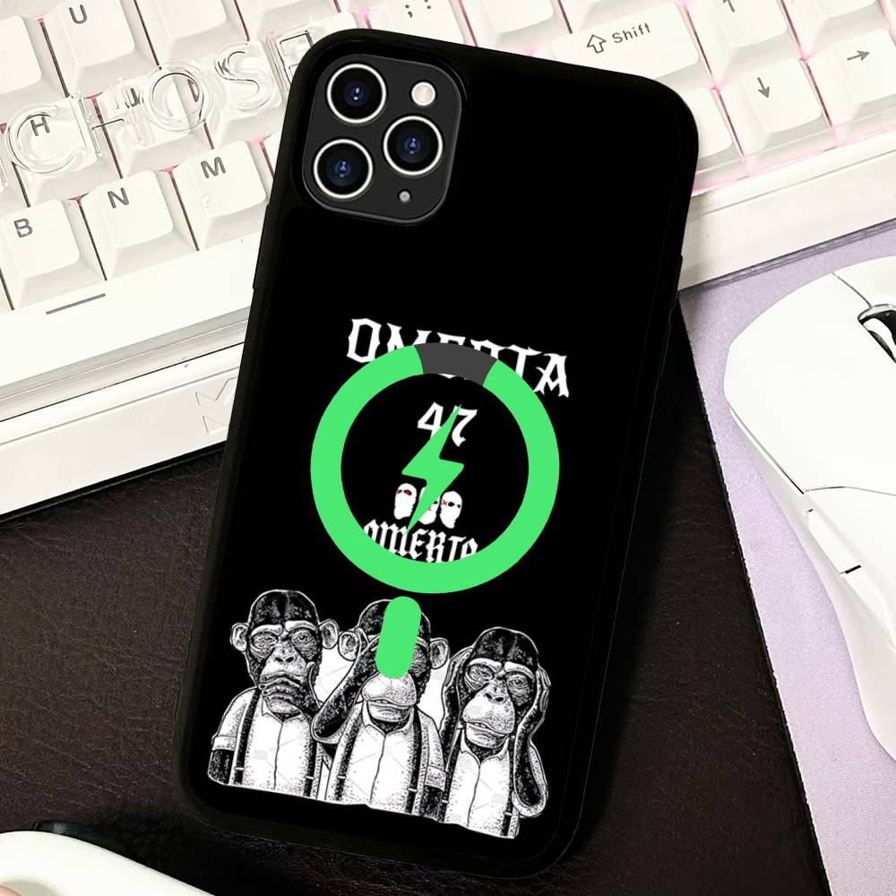 Fashion O-OmertaS 47 Magnetic Wireless Phone Case For IPhone 17 16 15 14 13 12 11 Pro Max Plus Mag Phone Cover