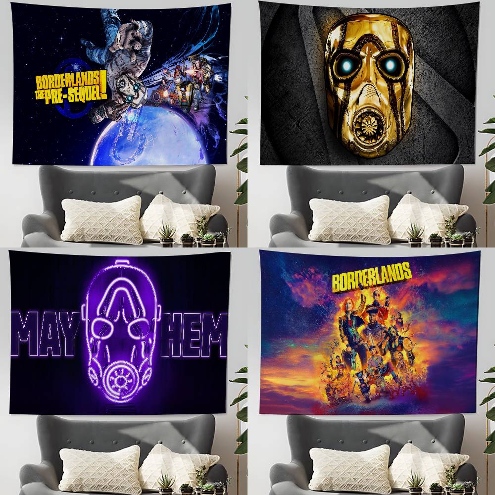 GAME BBORDERLANDS Tapestry Wall Hanging Tapestry Art Deco Blanket Curtain Hanging At Home Bedroom Living Room Decor