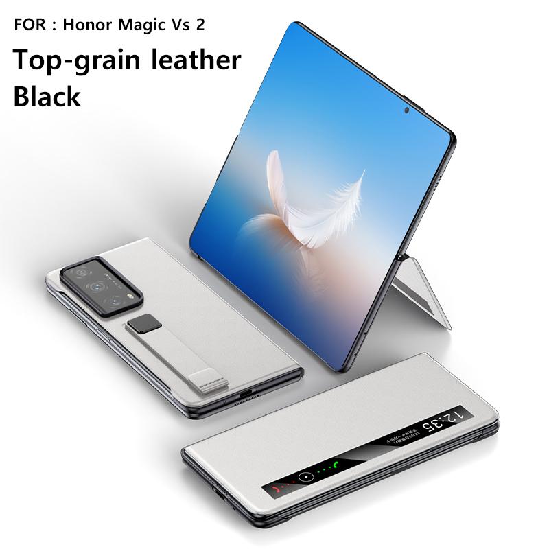 LANGSIDI Flip Phone Case for Honor Magic V2 VS2 V3 VS3 VS with fundas Wriststrap bracket Stand Leather Cover