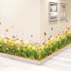Fresh flower skirting board living room bedroom wall stickers wall decoration pvc self-adhesive wall stickers