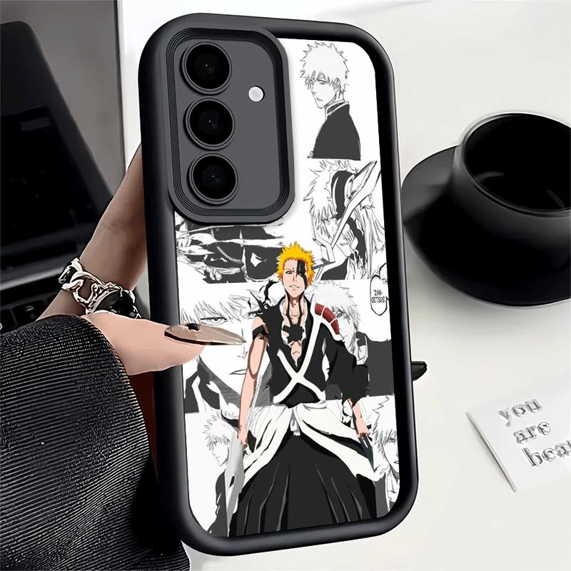 Phone Case for Samsung Galaxy S26 S25 Ultra S24 FE Bleach Anime Ichigo Kenpachi Shell S23 Plus S22 + S21 S20 5G Soft Silicone Fu