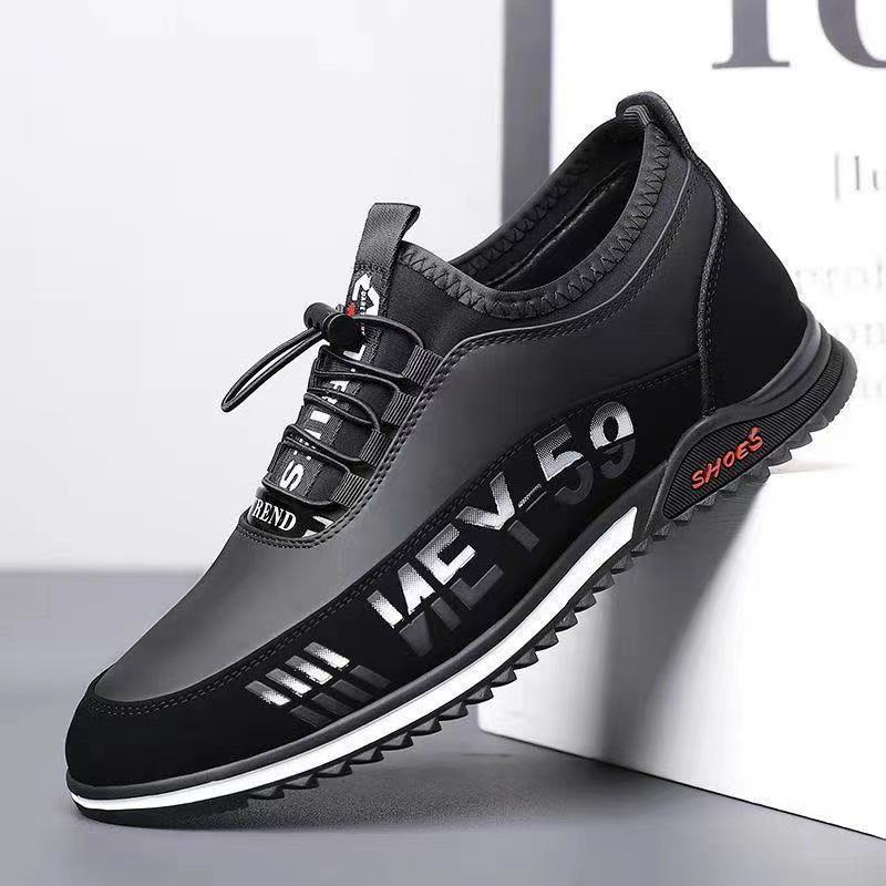 Men's Shoes Fashion Spring New Casual Shoes Soft Sole Leather Shoes Single Cotton Same Style Men's Casual Trend Single Shoes