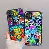 Cover per Telefono Opaca Traslucida Geometry Dash Per iPhone 15 16 Pro Max 11 12 13 14 XS XR X Plus 16E