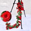 40 Heads Simulated Rose Flower Vine Hedge Living Room Wedding Decoration Wall Hanging Simulated Flowers Rattan 8pcs 230cm
