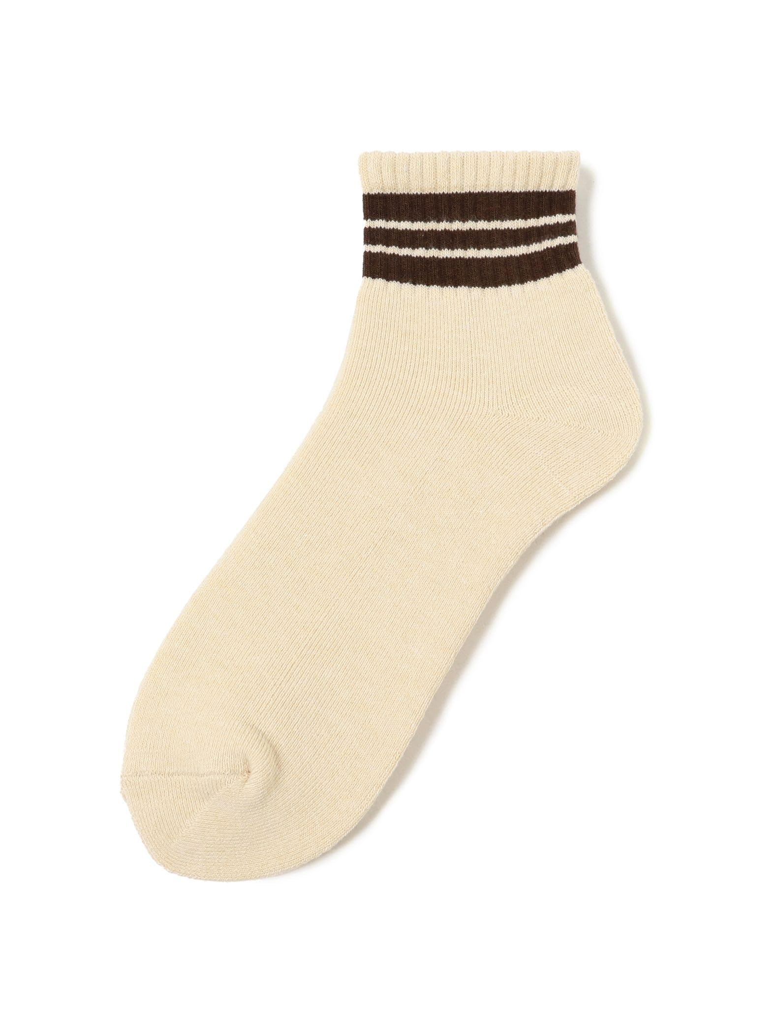 

Beams Plus Men s 1/4 Schoolboy Socks BEG*BRN - 38430025479