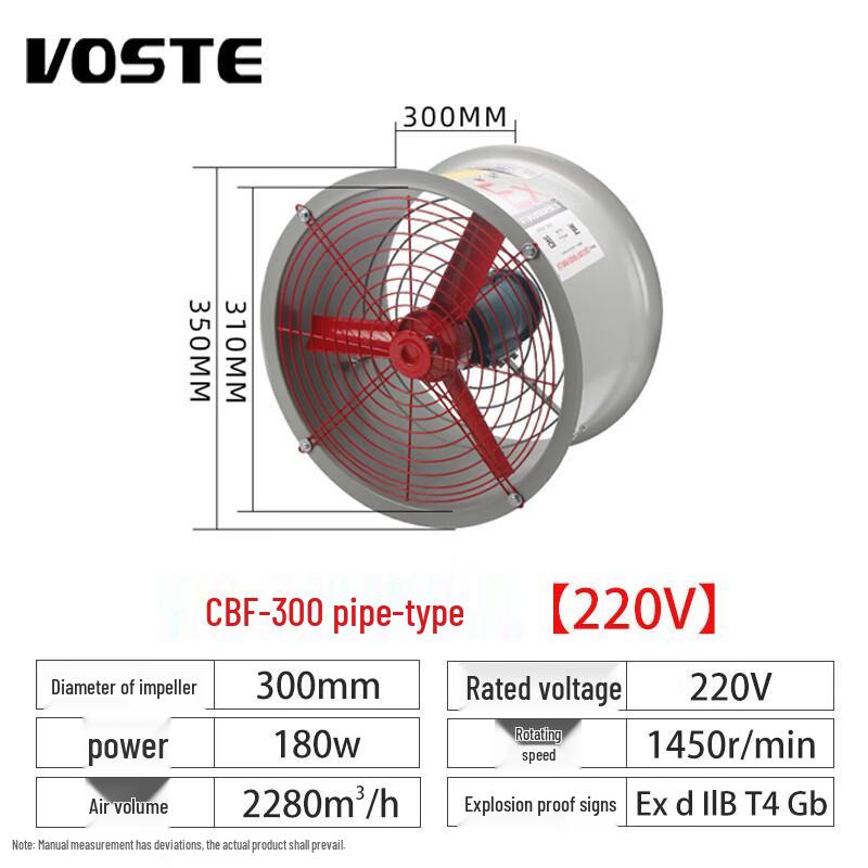 VOSTE CBF Industrial Explosion-Proof Duct Fan 350mm
