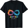 Autism Red Infinity Symbol Autistic Acceptance Awareness Support T-Shirt