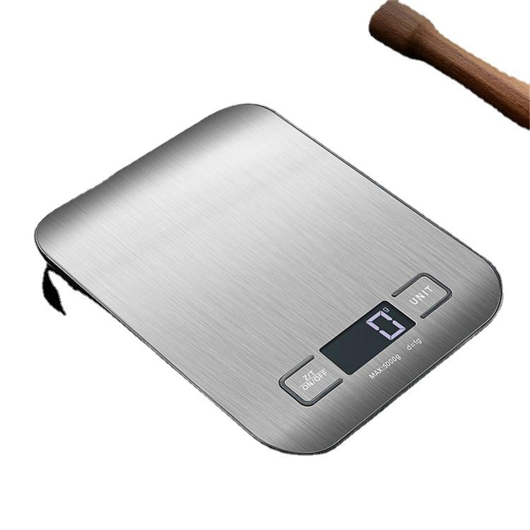Low Moq Custom Logo Multifunction 5Kg Weight Digital Electronic Food Weight Scale Digital for Kitchen Accessories Home (silver,0.1 g&3 kg&164x164x25mm)