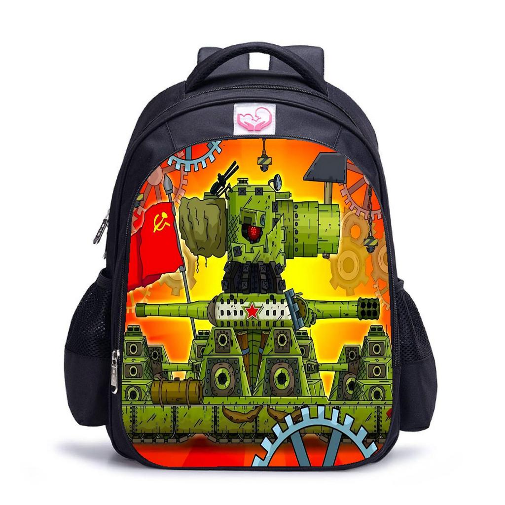 World of Tanks Schoolbag: Kids' Large Capacity Casual Backpack in Three Sizes