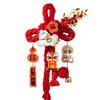 Handcrafted Cotton Thread Auspicious Knot Ornament New Year Pendant for Holiday Parties and Gifting