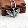 Gothic Bat Sweater Chain Necklace - Hip Hop Titanium Steel Jewelry for Men & Women