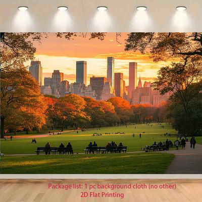 2D Plane 1 Piece of Holiday-themed Decoration for Autumn Park and City Skyline