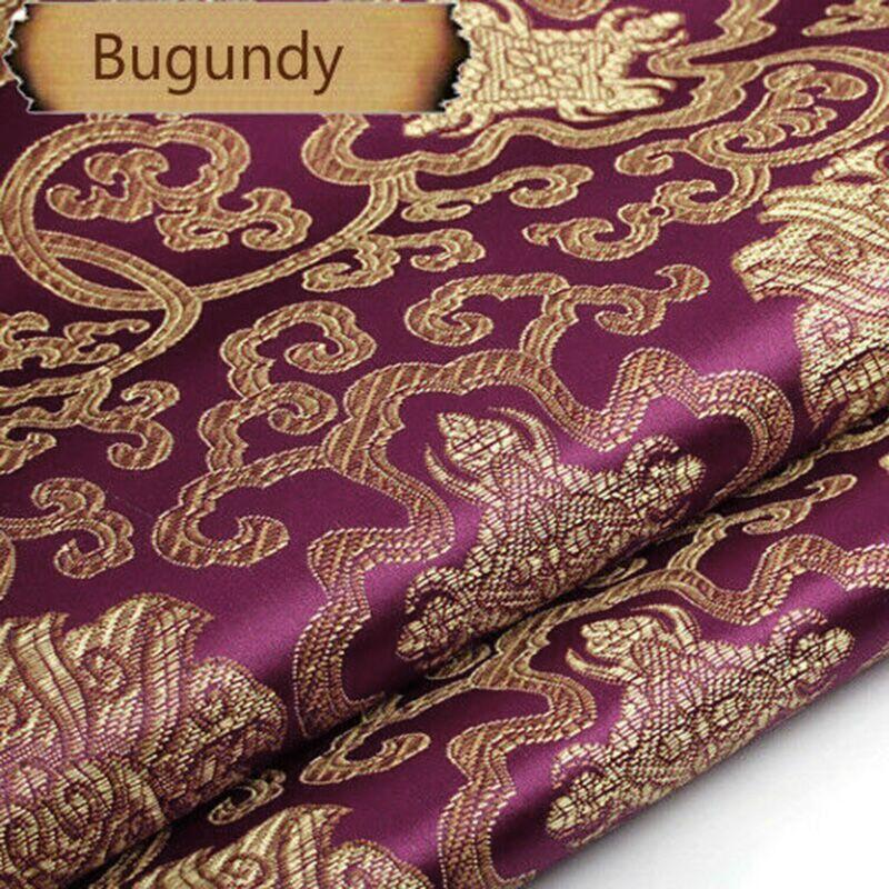 Satin Fabric Vintage Chinese Style Brocade Satin Jacquard Fabric For Sewing Kimono Cheongsam DIY Handmade Material Patchwork