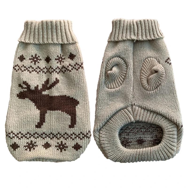 Cute Cartoon Reindeer Sweater for Pets Warm Costume Christmas Dog Sweater Puppy and Cat Jumper Knitwears Winter Dog Clothes