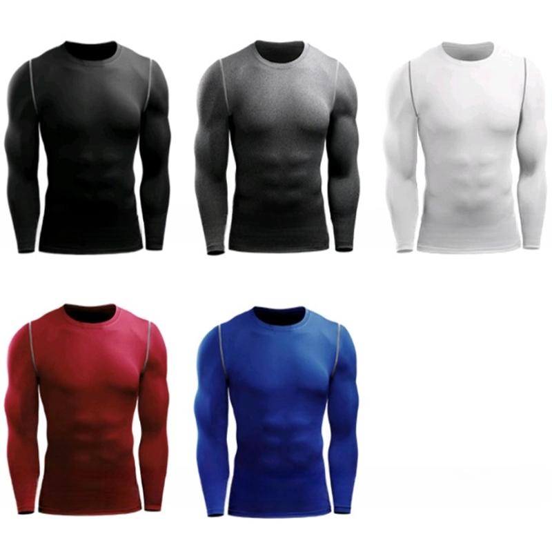 Men's Fitness Shirts Basketball Sportswear Running Yoga Long Sleeves T-shirt Bottoming Shirt Cycling Training Top S M L XL 2XL 3XL