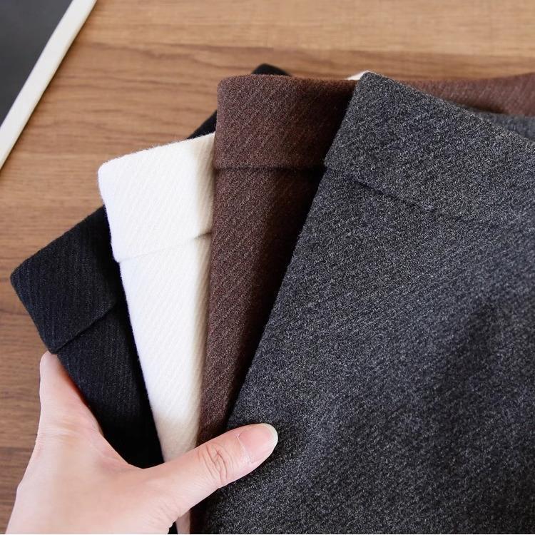 Korean Style Retro Wool Blend A-line High Waist Short Skirt - Women's Trendy, Comfortable Spring/Autumn Inner Wear