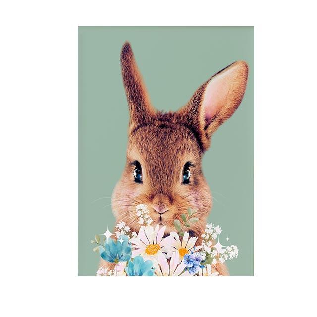 

Современный декор детской комнаты, картина, детское настенное искусство, постер на холсте, принты с кроликами, фотографии, подарок любителю кроликов, украшение детской комнаты 21cm×30cm NoFrame