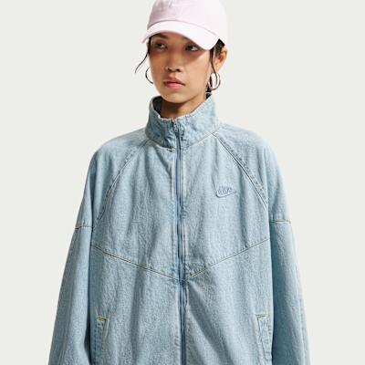 Nike Jackets Women s Light Blue Stand Collar Moderate S