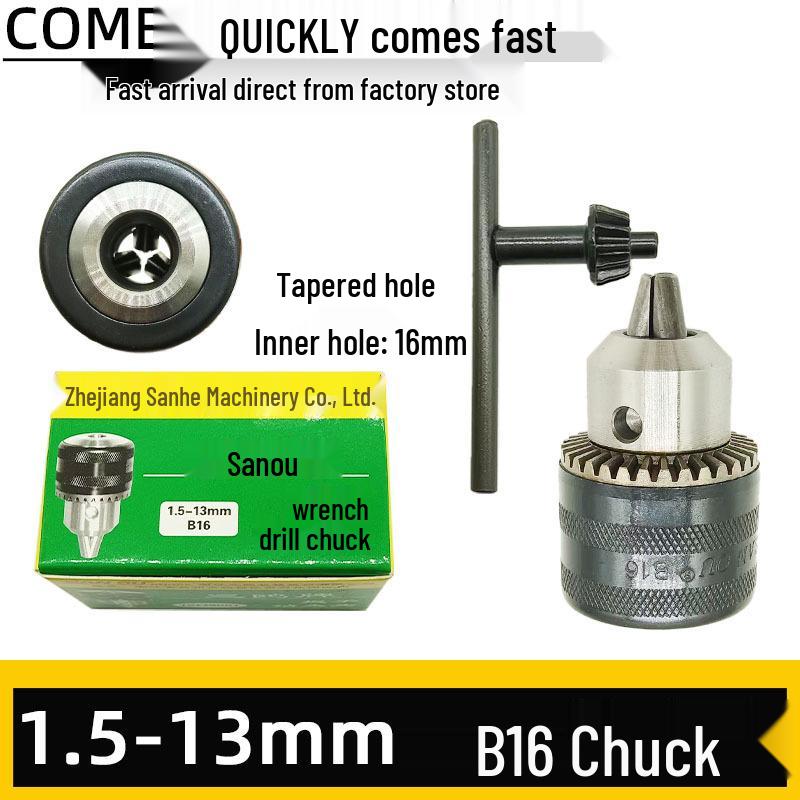Sanou Self-Locking Hand-Tightened Chuck 10/13/16mm for Lathe and Bench Drill Accessories