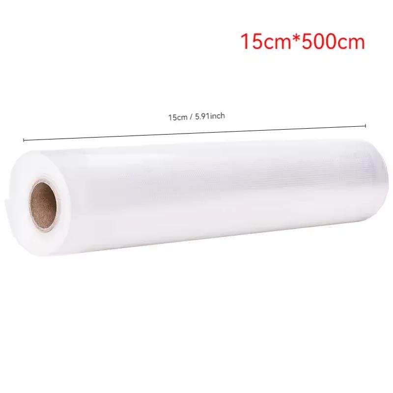 

500 см вакуумный пакет для упаковки пищевых продуктов, вакуумный пакет для хранения на кухне, вакуумный пластиковый рулон для хранения пищевых продуктов