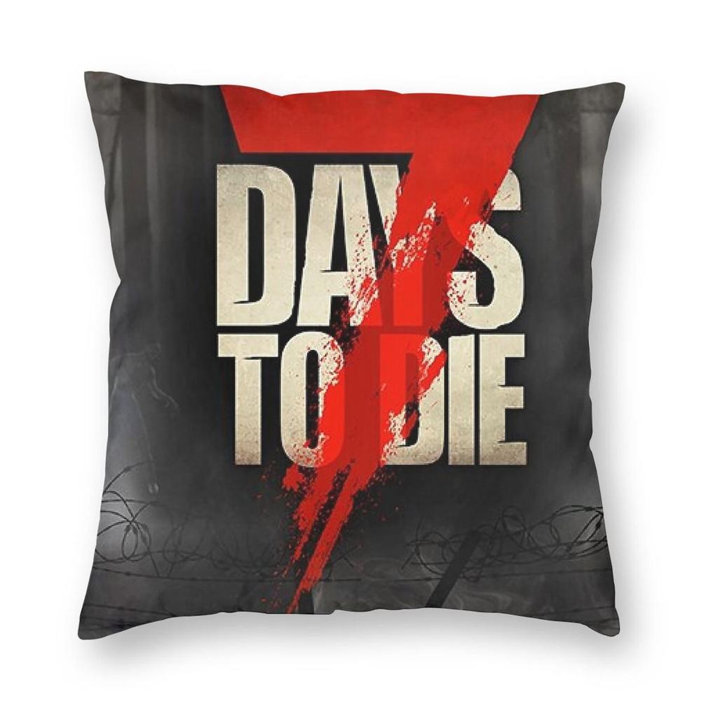 7 Days To Die Spiel Quadratischer Kissenbezug Polyester Leinen Samt Muster Reißverschluss Dekorative Kissenhülle Sofa Kissenbezug Großhandel 18"