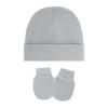 4 Set Baby Bonnet Cap Feature Foldable Edge with Mittens Cotton Fabric Gentle On Sensitive Skin Multiple Color Available