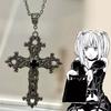 Y2K Punk Crystal Big Cross Pendant Halsband för Kvinnor Män Gothic Irregular Cross Nyckelbenskedja Halsband Estetiska smycken