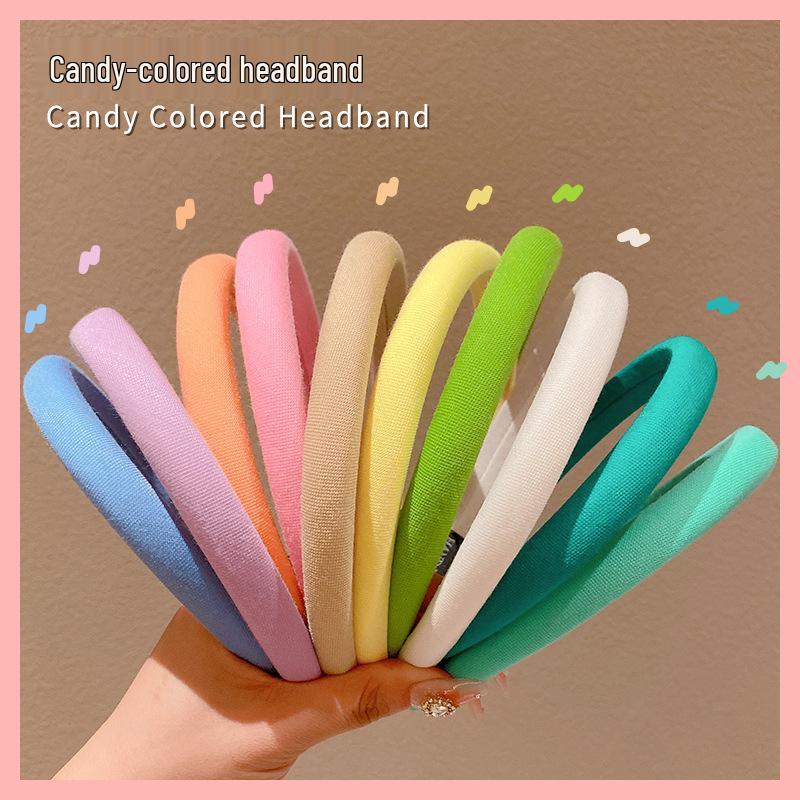 Kids' Colorful Headband & Hair Clip Set: 2024 Korean Style High-Value Girls' Hair Tie and Headwear.