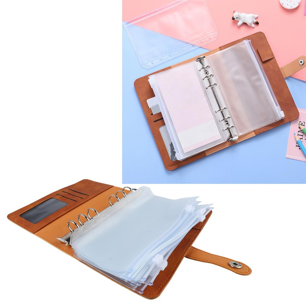 Budget Meerdere Vakken Roestvrij Staal PU Leer Cover Portfolio voor School Zaken