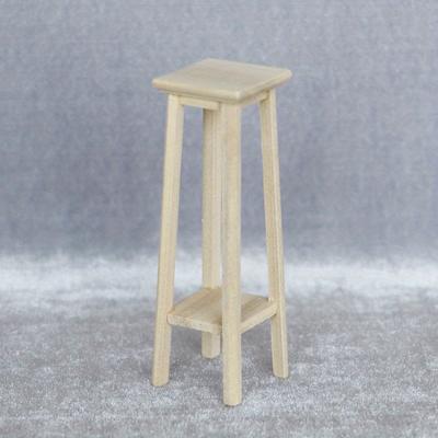 Miniaturní dřevěná vysoká stolička v měřítku 1/12 Modelový ornament - DIY miniaturní fotografické rekvizity - Sezónní dekorace - Perfektní dárek