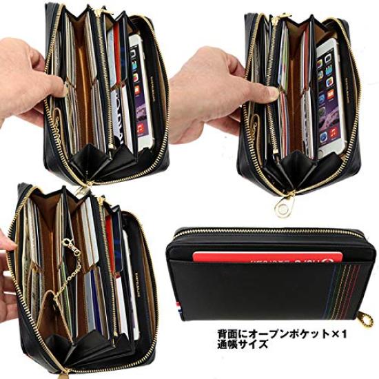 CASTELBAJAC 27606 Brustleder Reißverschluss Rundum Lange Geldbörse (Grün)