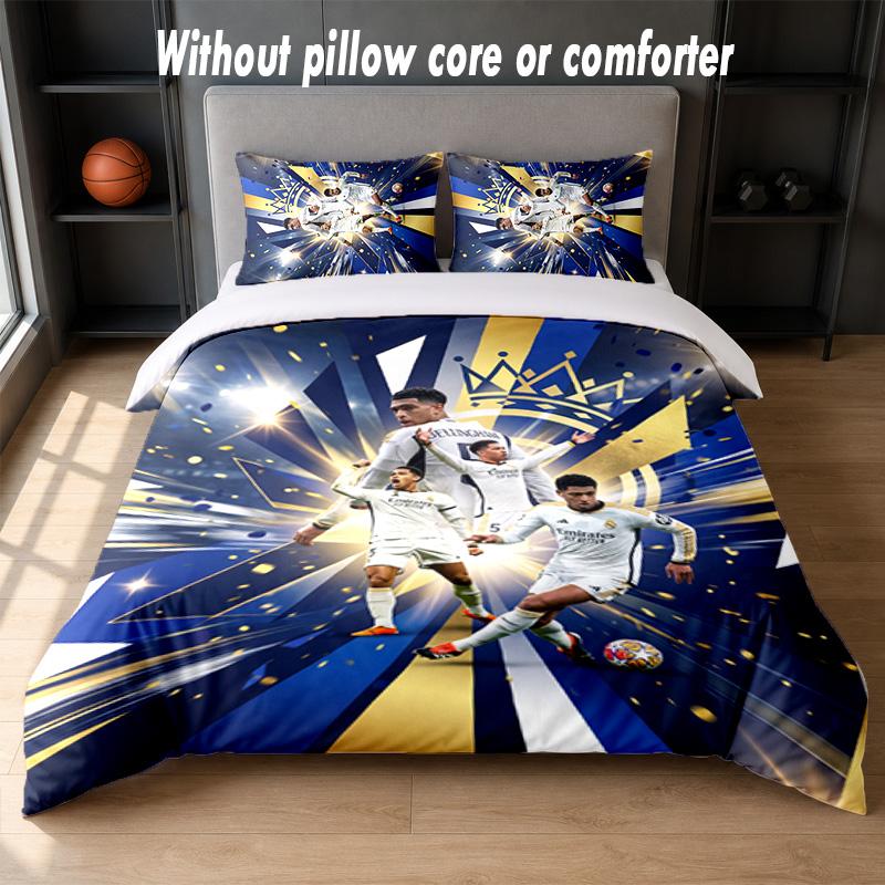 Set Biancheria da Letto Design Jude Bellingham 1 Copripiumino + 2 Federe Morbido Traspirante Biancheria da Letto per la Casa