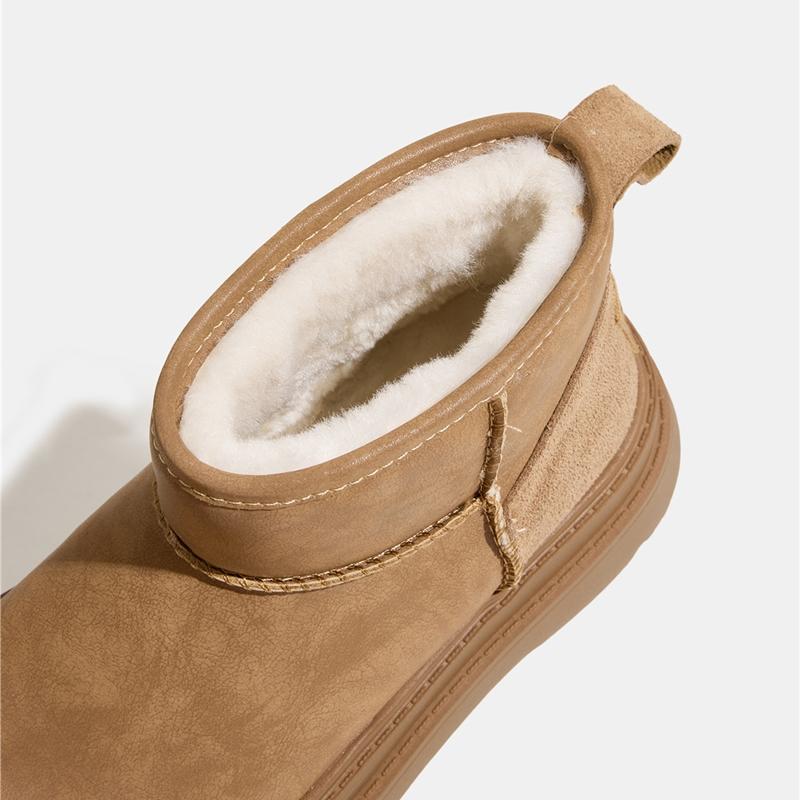 Women's Snow Boots Flat-soled, Non-slip Women Ankle Boots and Short Boots Winter Warm Slip-on Female Boots