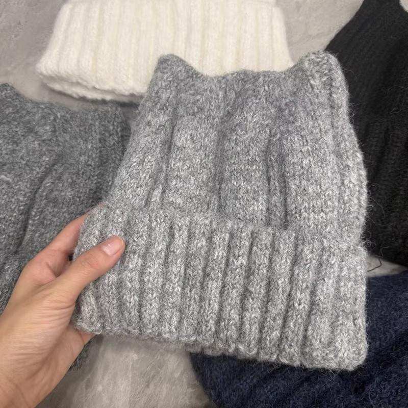 Cute Age-reducing Pointed Cat Ears Wool Hat for Women, Warm In Autumn and Winter, Large Elastic and Thin, Niche Knitted Hat, Cold Hat