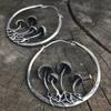 2026 Retro Mode Hohlpilze Creolen für Damen Persönlichkeit Geometrie Rund Hip Hop Rock Punk Schmuck Accessoires