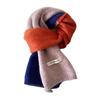 Woolen Cashmere Shawl Neckwarmer Winter Neck Scarf Fashion Patchwork Color Scarf  Outdoor