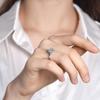 Sterling Silver S925 Moissanite Six-Prong Luxury Couple Ring
