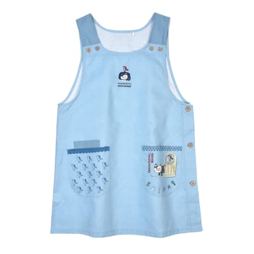 

Kusguru Japan Matilda Side Button Apron 258017 Blue M-L