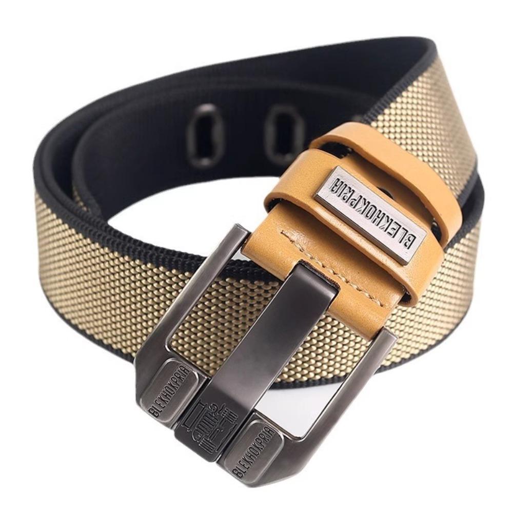 Fashion Nylon Waistband Belt Metal Buckle Gift Men's Belt Alloy Needle Buckle Decorative Belt