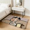 Character M-Mr. Bean Floor Mat Flannel Door Mat Non-Slip Absorbent Washable Indoor Home Rug