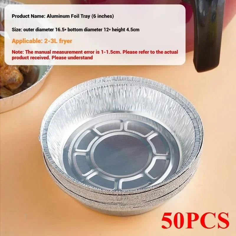 

Disposable Air Fryer Aluminum Foil Liners, Square & Oval Baking Pans, Oil-Proof Food Containers for Cooking, Baking, BBQ, Party
