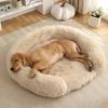 Nieuw Rond Pluche Huisdierbed Winter Warm Langharige Hond Kat Bed Gezellig Zacht Slaapkussen Mat voor Kleine Middelgrote Honden Katten Puppy Kitten Huisdierbenodigdheden