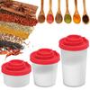 3/4Pcs Seasoning Bottle Moisture Proof Salt Shaker Can  Plastic Seasoning Jar Clear Condiment Box for Camping Picnic