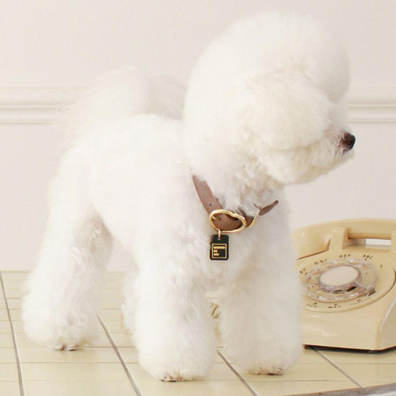 MAISON DE MIU Heart Pendant Collar - Brown