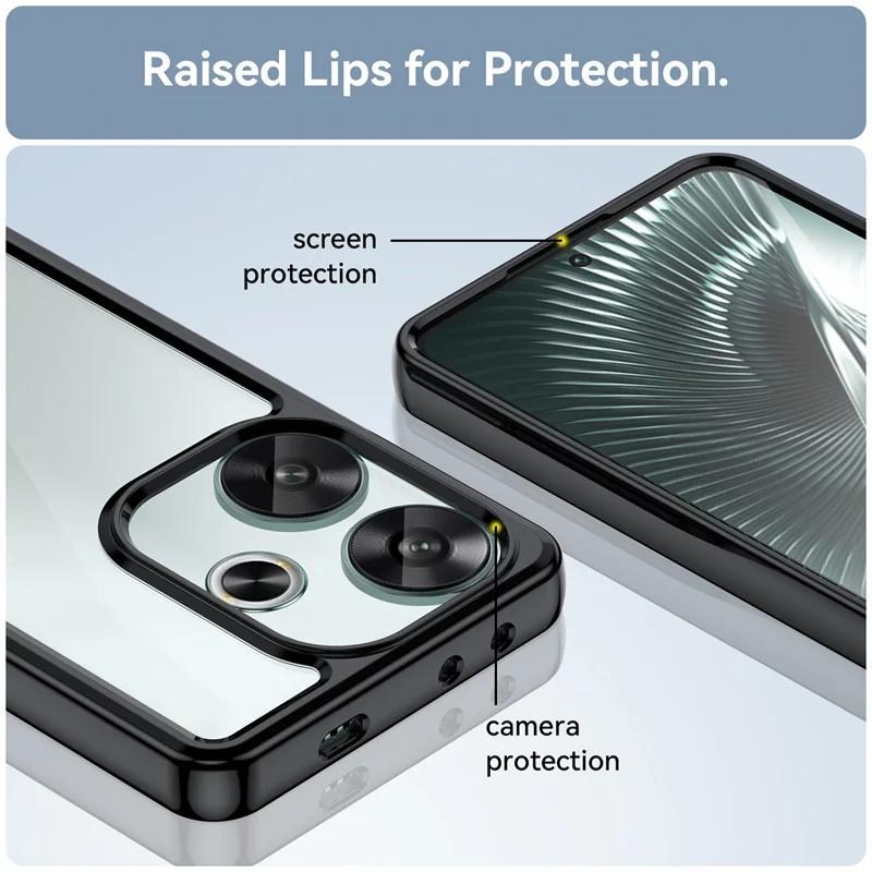 Transparent Colorful TPU Case for Xiaomi Poco F6 F5 Pro 5G X6 X5 M6 Pro 4G Protective Cover Frame Funda Coque Capa