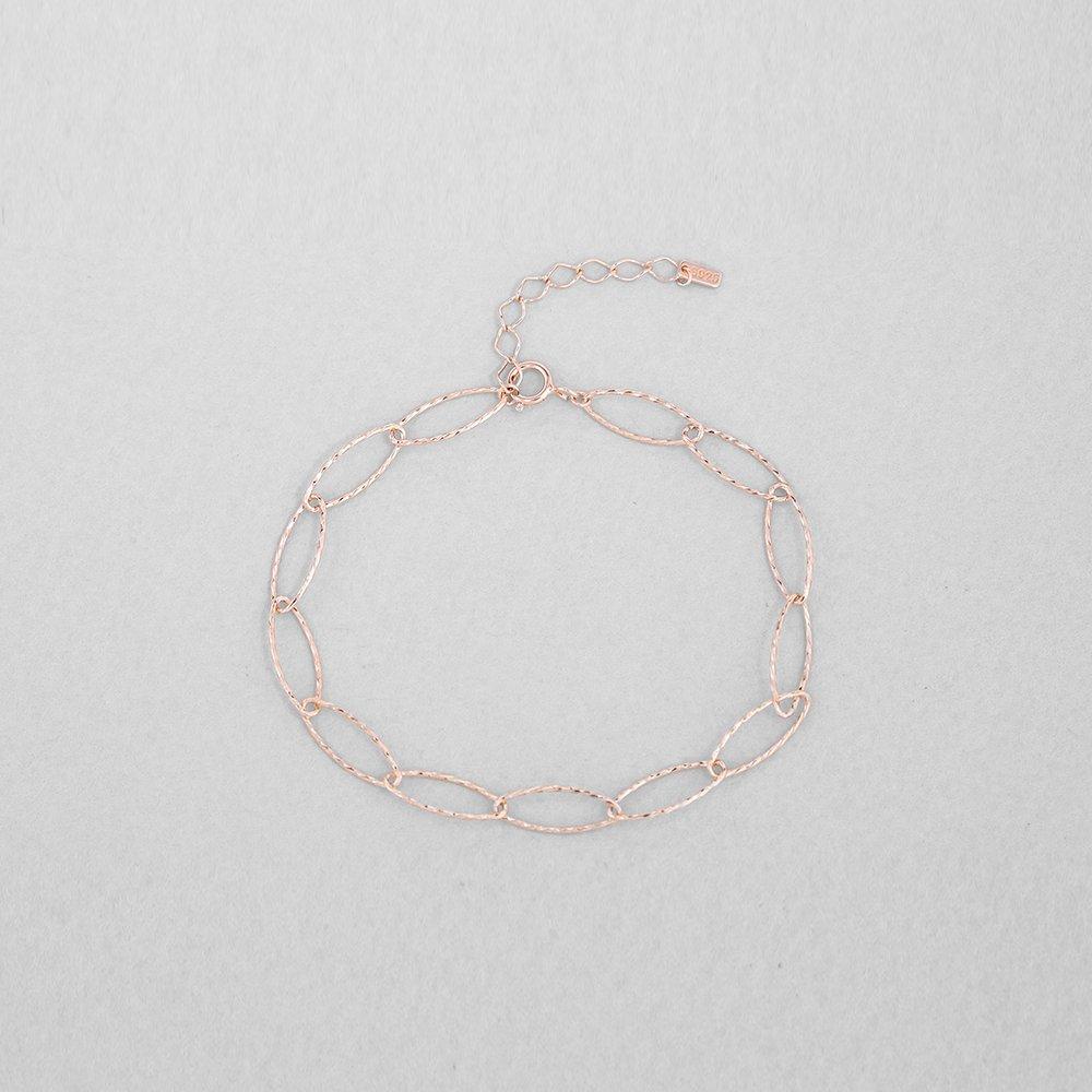 [Judy And Paul] Ratio Rose Gold Oval Chain Bracelet B51557