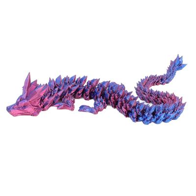 Surprise Dragon Toy Egg 3D Printed High Accuracy Joint Mobile Articulated Dragon Figurine Toy 32cm Purple