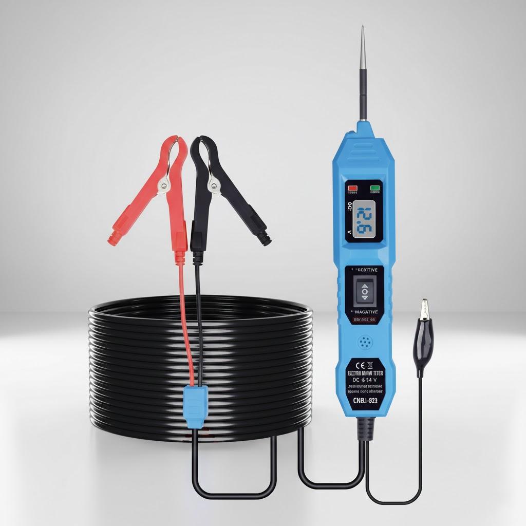 Многофункциональный автомобильный тестер цепей Диагностический инструмент ЖК-дисплей Комплект пробников питания для автомобильной электрической системы синий