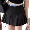Jupe Patineuse Grande Taille Vintage Fille Chaude Amincissante Petite Jupe Mini Plissée Jupe Pantalon Polyvalente Décontractée JK pour Femmes